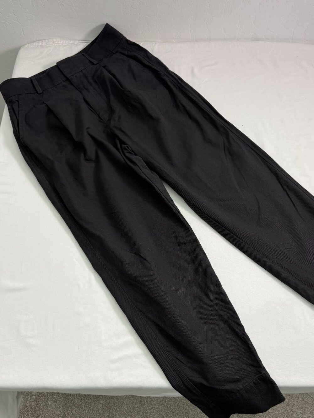 Everlane Black Tencel Cotton Tapered Pants Size 2 High Rise Ankle Minimalist